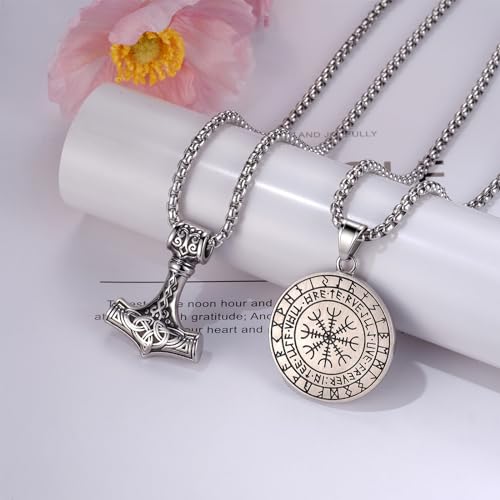 Collier marteau de Thor en argent avec amulette nœud celtique durable - 6