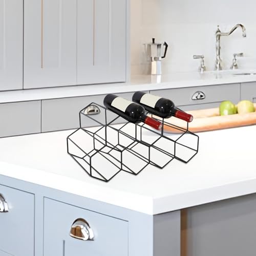 Casier à vin horizontal anti-encombrement pour stocker 9 bouteilles de vin - 3