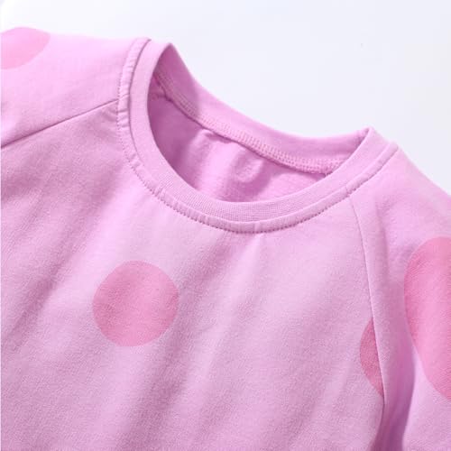 HOMAGIC2WE Girls Casual Dresses Summer Short Sleeve Crewneck Cotton Playwear Dress4