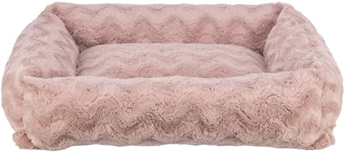 TRIXIE orthopädisches Hundebett Vital Loki 80 × 60 cm in rosa - hochwertiges Hundekissen mit Memory Foam - Hundekorb für mittelgroße Hunde - gelenkschonend und entlastend - 37937