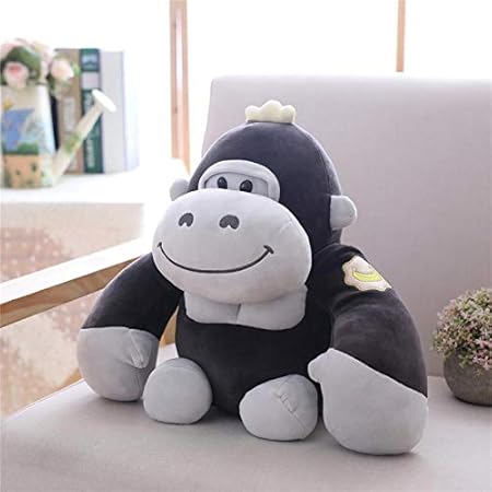 AECHII 28-48 cm Lindo Gorila de Peluche muñeco de Peluche de Juguete decoración del hogar Mejor Regalo de cumpleaños para bebés, niños y niños 38 cm Negro