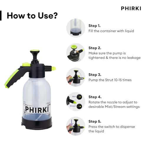 Image of Smart 2L Heavy-Duty Pressure Sprayer - Mist & Stream, Hand Pump for Home, Garden, Pest Control & Cleaning, Portable Hand Compress, Multi-Use Watering Can.