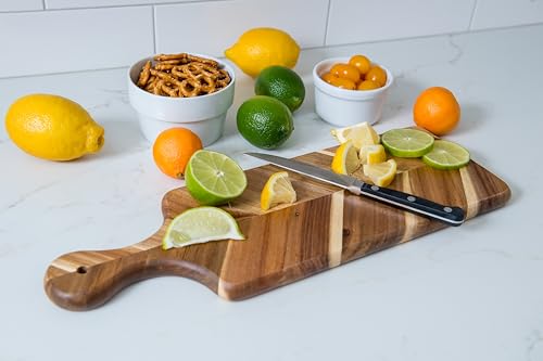 Tabla de cortar rectangular de madera acacia y rubberwood miniatura 6