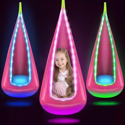 Light-Up Kids Sensory Swing Seat with LED Lights