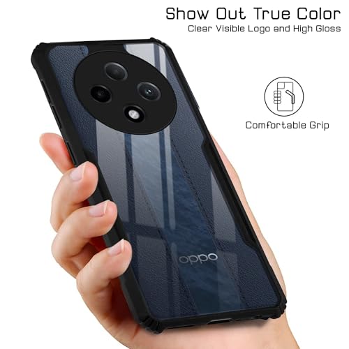 Image of Jkobi Back Cover Case for Oppo F27 Pro | Oppo F27 Pro Plus (Shockproof with Polycarbonate Clear Panel | Professional Black)
