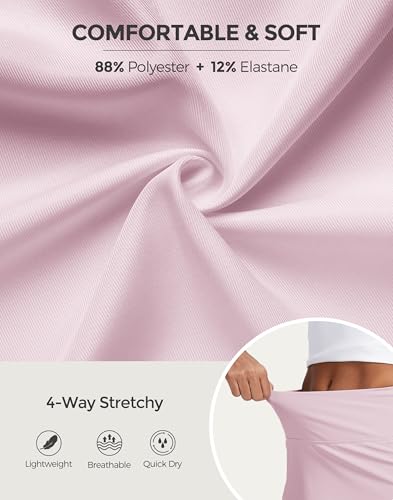 Image of M MOTEEPI 14 inch Scalloped Hem Skorts for Women with Pockets High Waisted Tennis Golf Athletic Skirt with Shorts 2026