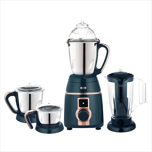 BOSS Evora 1200Watt Mixer Grinder, 4 Jars, Green | Juice Filter, ...