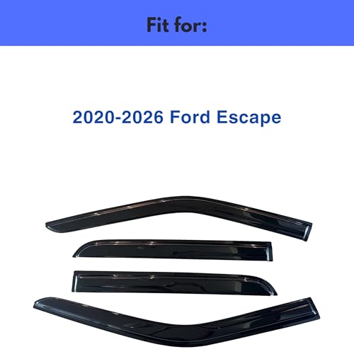 Image of IG Window Visors Fit for 2020-2026 Ford Escape, Out-Channel Rain Guards Vent Wind Deflectors 4PC, Car Accessories for 20-26 Escape