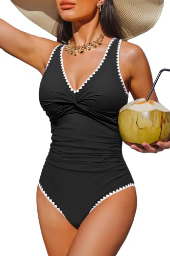 Image of Women's Tummy Control One Piece Swimsuit Push Up Full Coverage Bathing Suit