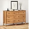 IDIMEX Cômoda Grande Madeira 6 Gavetas Pés Altos Freijó Apoana