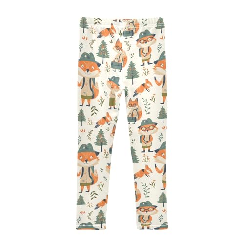 Explorer Cute Fox Girls Leggings Athletic Pants Tights Stretch Bottom2