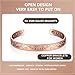 KENLANO copper bracelets for women 99.9% Pure Copper Magnetic Bangle with 6pcs 3500 Gauss Magnets, copper bracelet for women copper bracelets Jewelry Gift Gifts for Women Mom
