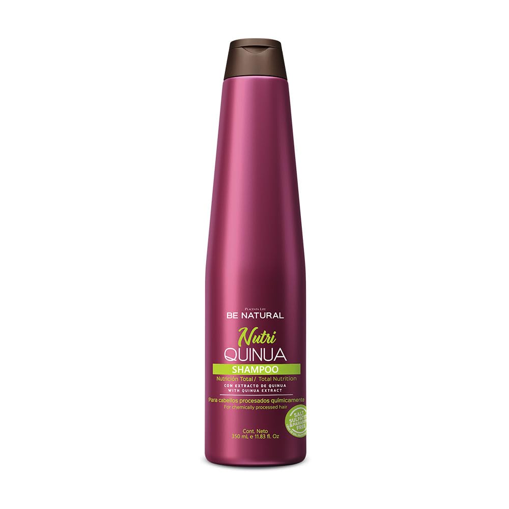 PLACENTA LIFE BE NATURAL Nutri Quinua Shampoo - Total Nutrition Shampoo for Chemically Processed Hair- 350 ml/ 11.83 fl.oz.