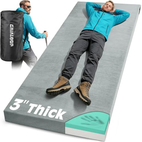 Memory Foam Camping Mattress, 3 Inch Sleeping Pad, Twin XL, Space...