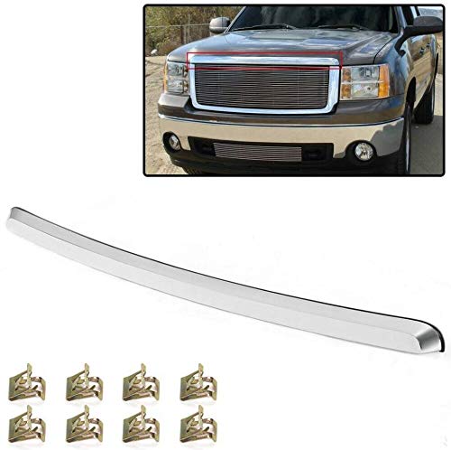 Chrome Hood Molding Trim Moulding Compatible for GMC Sierra 1500 2007-2013 Truck GM1235109 10385156