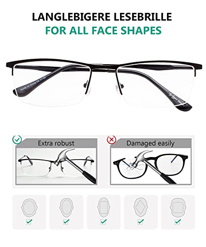 Image of Eyekepper 4-Pack Quality Half-Rim Reading Glasses Readers with Spring Hinges Include Computer Readers for Women Men