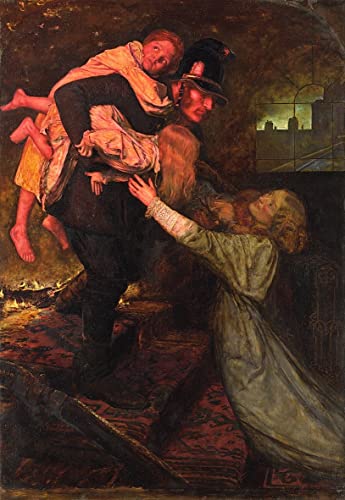 Impression d'affiches Le Sauvetage John Everett Millais toile portrait 60x90cm