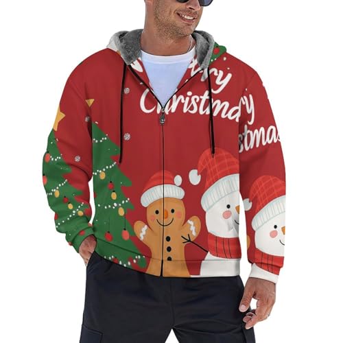 Arbre de Noël et pain d'épice le sweat à capuche zippé à offrir