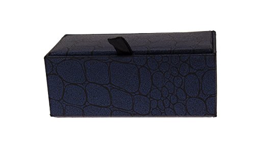 Mancuernillas para hombre con cristales en color plateado miniatura 5