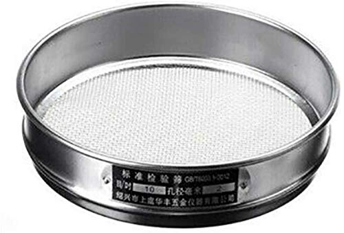 czos88 Sieve Mesh Professional pling Inspection Soil Analysis Laboratory Test Aperture Chroming Durable Pharmacopeia Standard Filter Gardening Stainless Steel Net(2)
