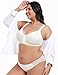 Wingslove Women's Front Closure Minimizer Bra Full Coverage Wirefree Comfort Bras Non Padded Plus Size (Ivory,44CN)