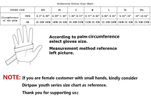 Seibertron Dirtpaw Unisex Bmx Mx Atv Mtb Racing Mountain Bike Bicycle Cycling Off-Road/Dirt Bike Gloves Road Racing Motorcycle Motocross Sports Gloves Touch Recognition Full Finger Glove Black L #TOP1