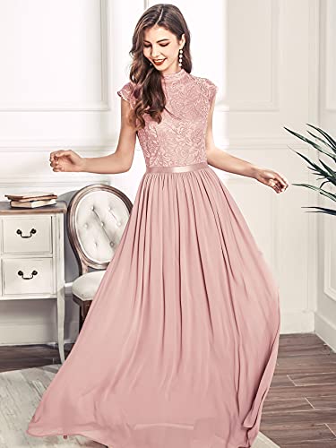 Image of Miusol Women's Formal Sleeveless Floral Lace Bridesmaid Party Maxi Dress