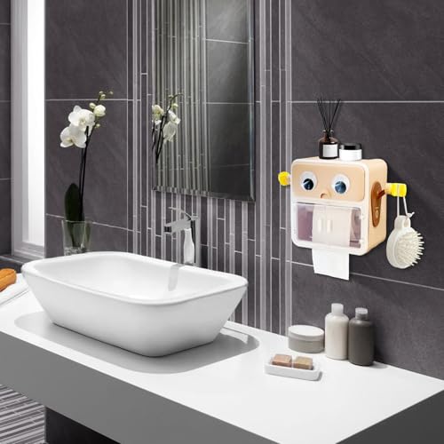 Porte-serviettes mural et distributeur de lingettes ventouse pour salle de bain - 3