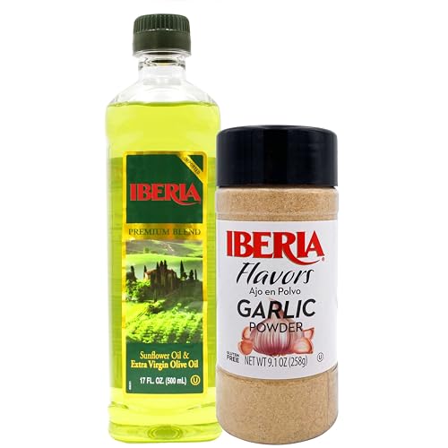 Aceite Extra Virgen de Oliva y Girasol Iberia 17 Fl Oz + Ajo 9.1 Oz miniatura 1