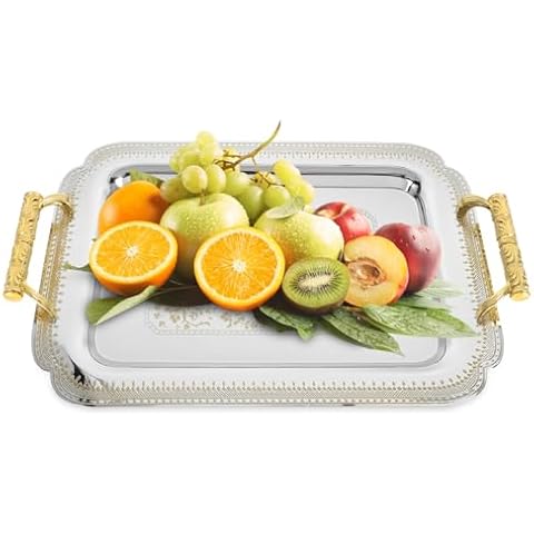 Cabilock Rectangular Stainless Steel Serving Tray Cover