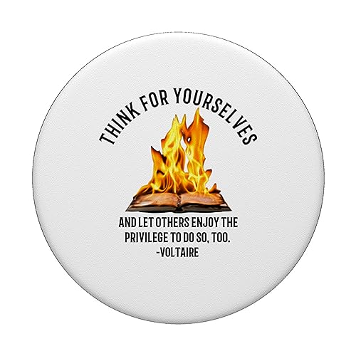 Book and Reading Lovers Banned Book Week Book Nerd Apparel PopSockets Swappable PopGrip, Black - Image 3