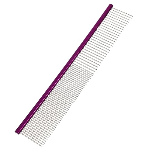 KESYOO Pet Comb Household Comb Dog Supplies Dog Accessories Cat Accessory Cat Supply Stainless Steel Purple