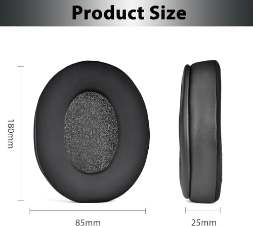 Image of XB900N Earpads Cushion Compatible with Sony WH-XB900N, WH-CH710N Headphones, Ear Pads with Soft Protein Leather High-Density Noise Cancelling Memory Foam Replacement Earmuffs - Black
