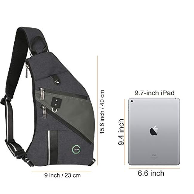 Nylon Crossbody Sling Bag Backpack Chest Shoulder Bag for Men Women (C-Navy)