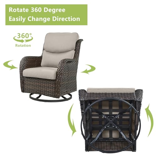 Wicker-Rocking-Chair-Swivel-Chairs-2-Piece-Rocker-Patio-Chairs-Set-Rattan-Rocking-Chair-for-Outdoor-Porch-Deck-Garden-Backyard-BrownBeigeSmile Wicker Rocking Chair Swivel Chairs 2 Piece Rocker Patio Chairs Set Rattan Rocking Chair for Outdoor Porch Deck Garden Backyard BrownBeigeSmile