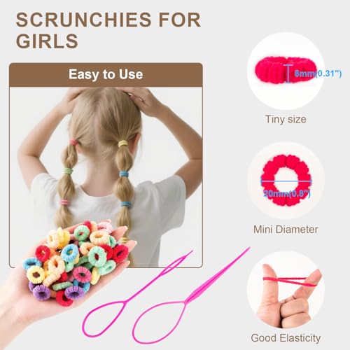360 Pcs Toddler Hair Ties - No Damage Elastic Bands