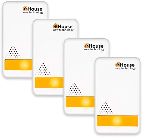 EHOUSE BH-3, 4 Pack - Ultrasonic Pest Repeller - Electronic & Ultrasound, Indoor Plug-in Repellent
