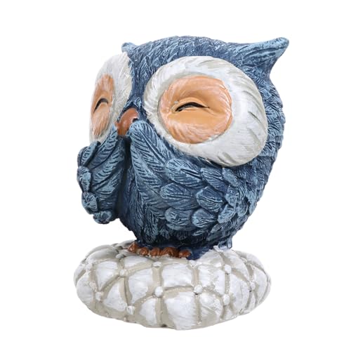 ROMISBABA Ornement Hibou Statuette Compacte et Portable en Résine de Hibou pour Décoration Intérieure Maison pour Bureau et Salon