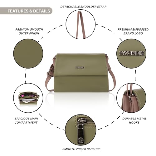 Image of Stylish Sling Bag for Women | Compact Flap Shoulder Crossbody Purse | Adjustable Strap | Smooth Zipper Closure | Fashion Handbag for Travel, Shopping, Casual Outings & Daily Carry
