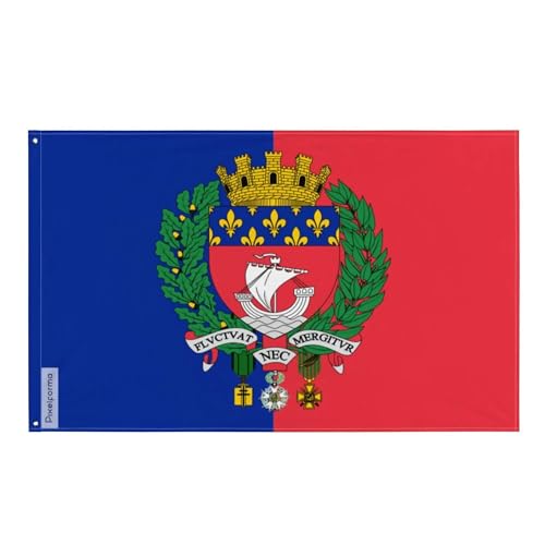 Drapeau Paris Pixelforma en polyester résistant sans œillet plusieurs tailles au choix
