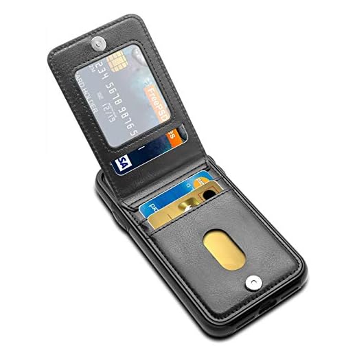 LakiBeibi Phone Case for iPhone 11 Dual Layer Lightweight Premium Leather iPhone 11 Wallet Case with Card Slots Magnetic Lock Folio Flip Protective Case for Apple iPhone 11 6.1 Inches (2019), Black