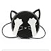 NAJING Handgewebte Tasche Selbstgemachte Handgenähte DIY Material Tasche Selbstgemachte Geschenk Kitty Tasche,Black