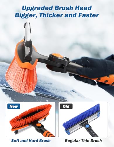 image for JOYTUTUS 41.5IN Extendable Snow Brush and Ice Scraper, 270°Pivoting S