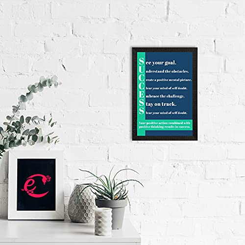 Image of eCraftIndia inchSuccess Motivational Quote Painting Digital Printed Wall Art For Office, Home, Study Room, Gym, School, College, Institute, Classroom Decor - Great Gift For Students And Entrepreneurs