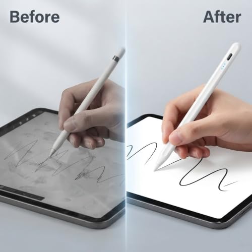 Image of Drumstone Universal Touch Screen Stylus Pen with Battery Display, Rechargeable Active Stylus, Precision Fine Tip for Writing, Drawing & Note Taking on iPad, Android Tablets & Smartphones
