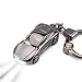Key Chain Flashlight, Jobon Zinc Alloy Car Keychain with 2 Modes LED Light, Key Rings for Men, Women, Car Decorations, Perfect Christmas Gifts (Gray)