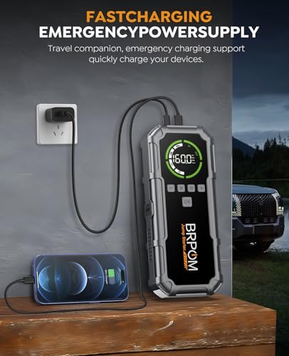 BRPOM 8000A Jump Starter with LCD