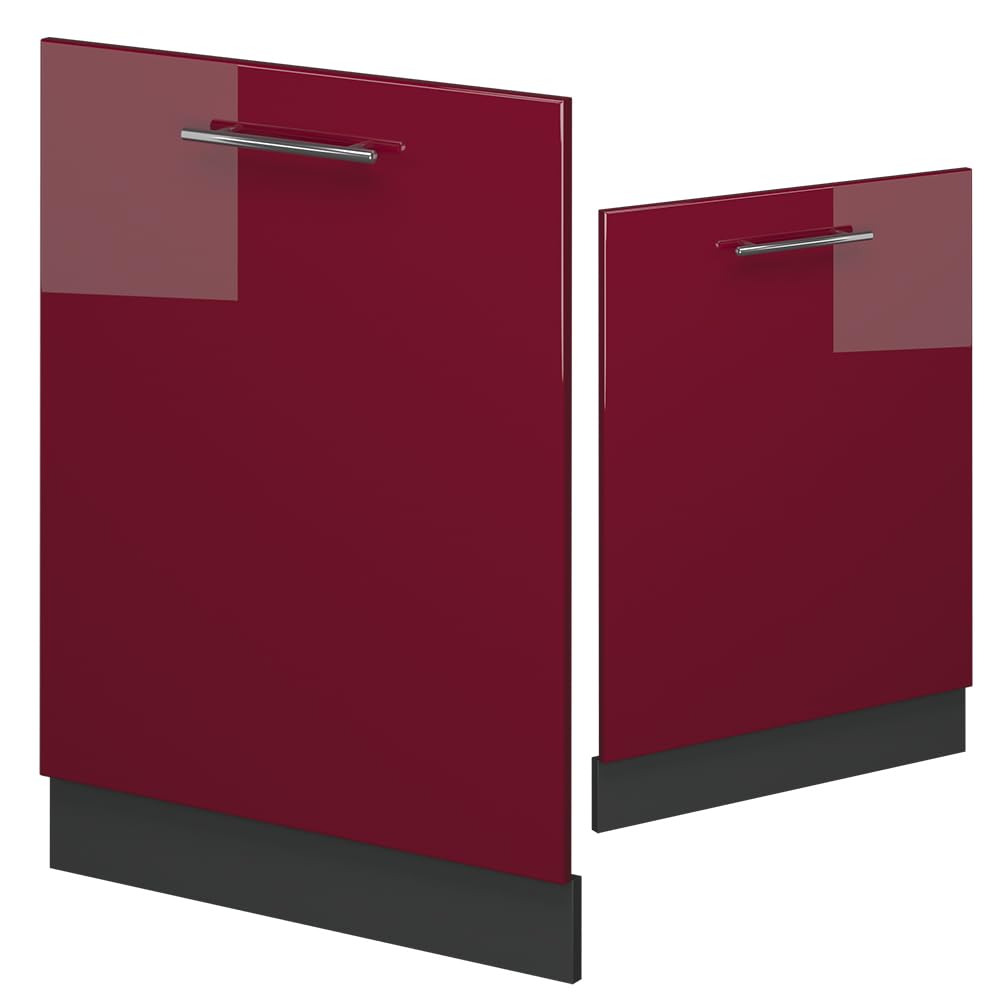 Vicco Panel przedni zmywarki "Fame-Line", Bordowa Czerwień połysk, 60 cm | BP Antracyt, à combiner avec d'autres modules de la série Fame-Line
