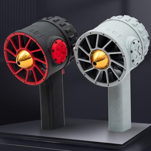 Ventilador turbo de alta velocidad de 90 mm para limpieza de polvo industrial y uso en jardín con control de acelerador ajustable (negro)