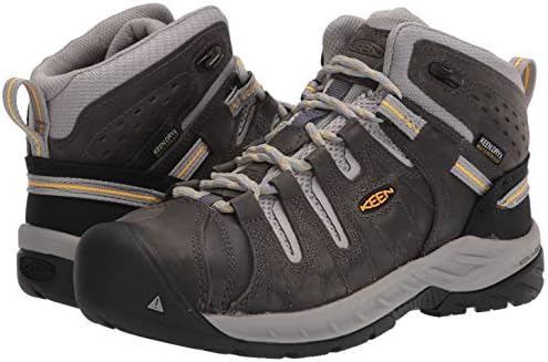 KEEN Utility Women's Flint 2 Mid Steel Toe Waterproof Work Boots Construction, Magnet/Vapor, 8 | Image 6